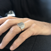 PRINS | Adam zegelring breed zilver 3